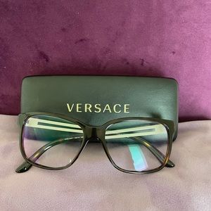 Versace eyewear, model 4307, clear lenses tortoise shell frame. with case